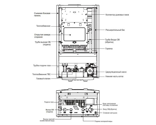 Газовый котел NAVIEN NGB150- 24A (атмосферный) 