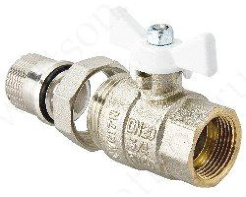 VALTEC, Кран шаровый BASE с полусгоном 1/2  вн.-нар. белая рукоятка