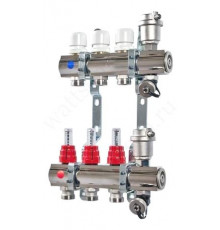 VALTEC, Коллекторная группа со встр. расх. в сборе 1  х 3 вых. Eвроконус 3/4