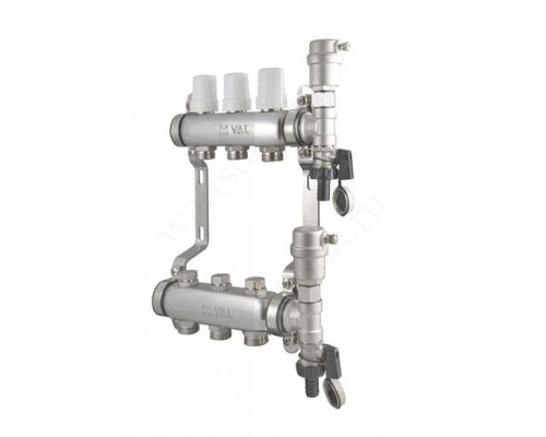 VALTEC, Коллекторная группа в сборе из нерж. стали 1  х 3 вых. Евроконус 3/4