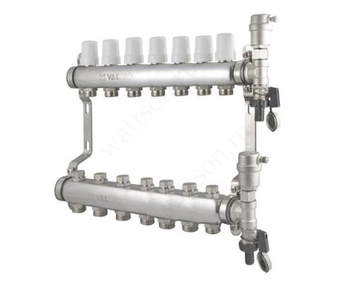 VALTEC, Коллекторная группа в сборе из нерж. стали 1  х 7 вых. Евроконус 3/4